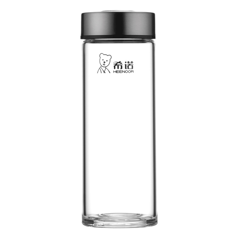 希诺XN-6016L玻璃杯单层加厚男女士商务办公泡茶杯大容量耐热便携